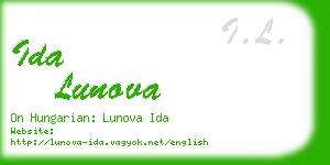 ida lunova business card